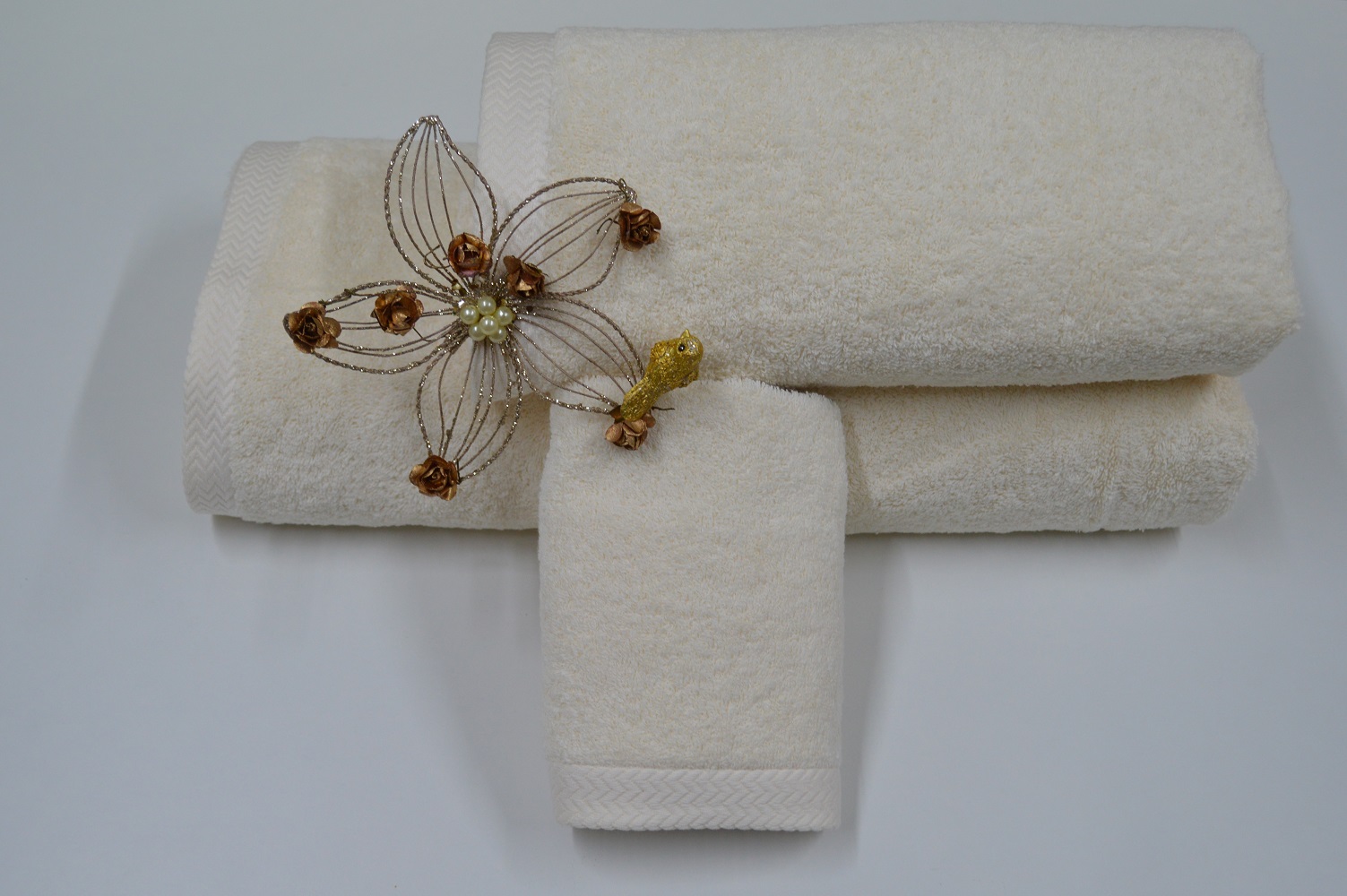 Toalhas de banho PREMIUM, Branco, Creme Toalha de banho Premium Creme