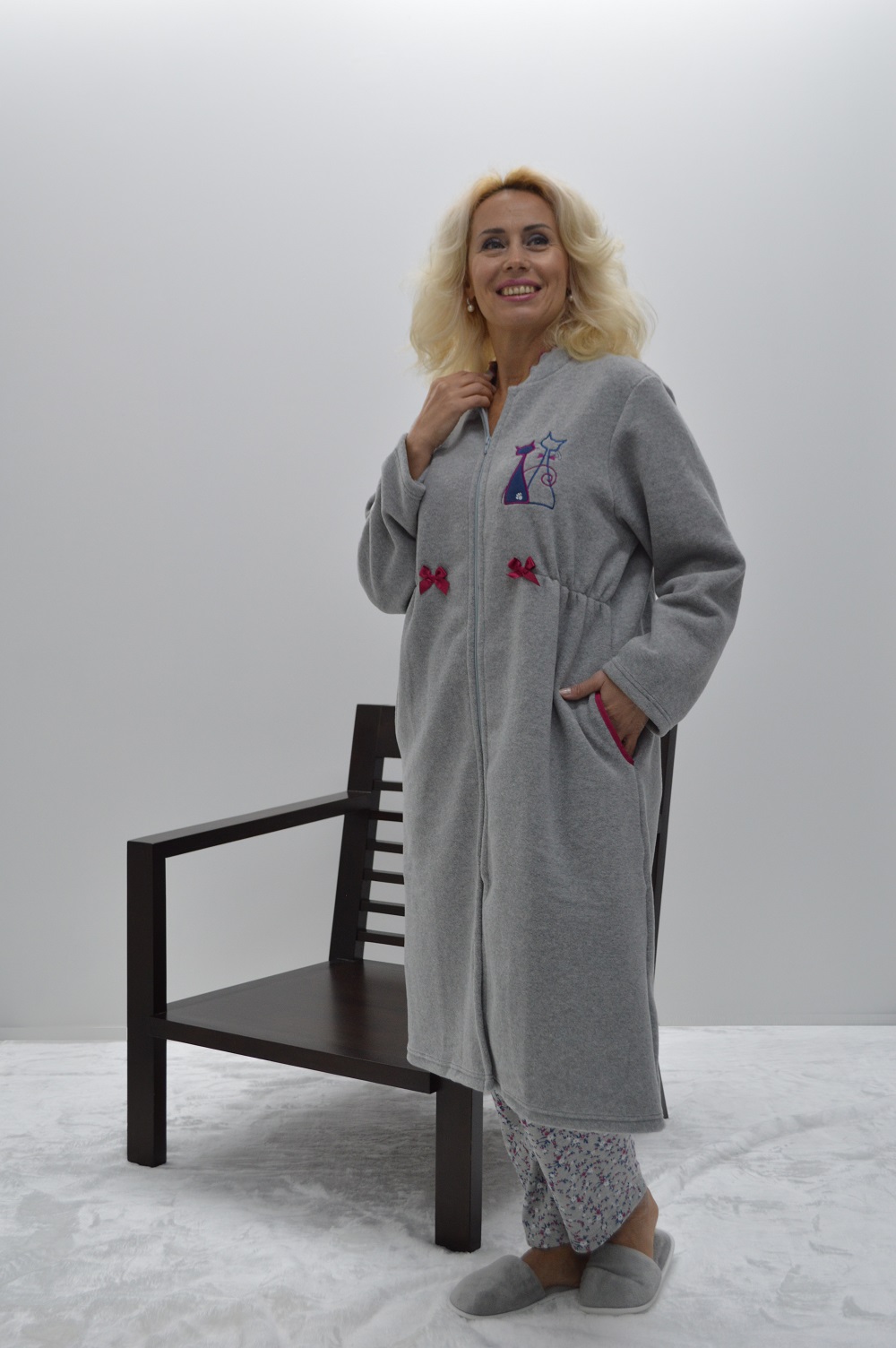 Robe polar com fecho – Tamanhos grandes Robe polar