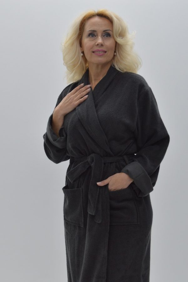 robe de banho 100% Algodão antracita