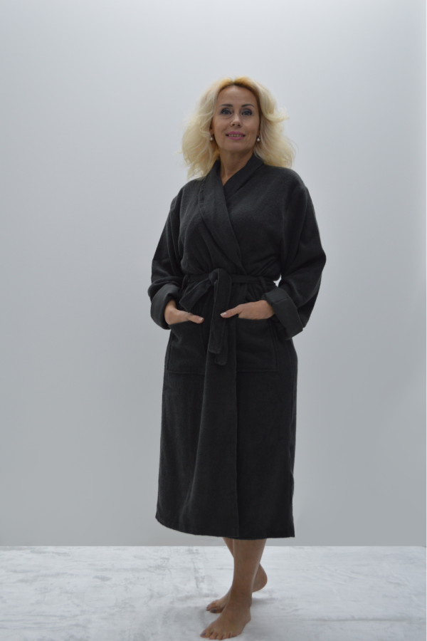 Robe de banho 100% Algodão antracite