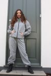 Sustainable street wear track suit, Light grey