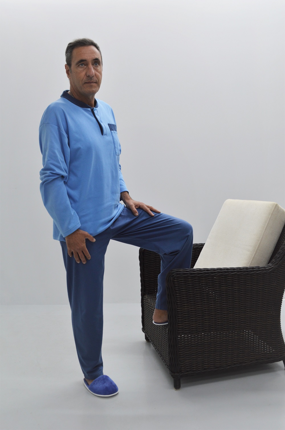 Pijama bicolor azul Pijama bicolor azul