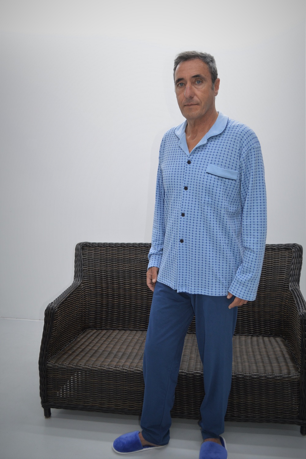 Pijama Clássico de homem, Azul Pijama Clássico de homem, Azul