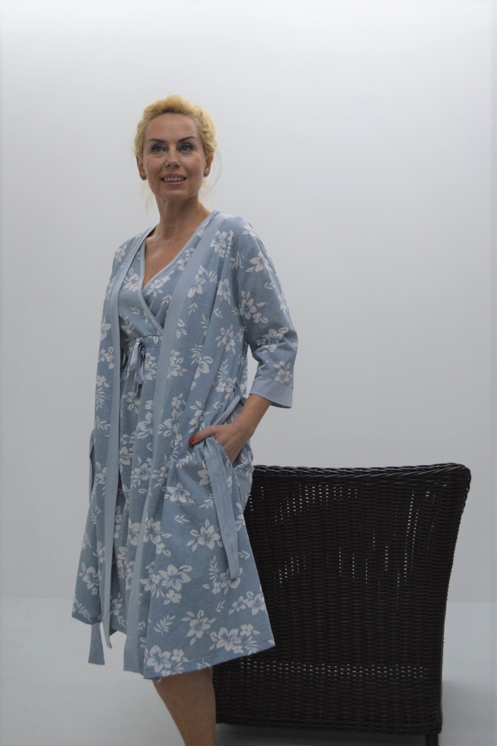 Robe estampado manga a 3/4 Robe estampado manga a 3/4