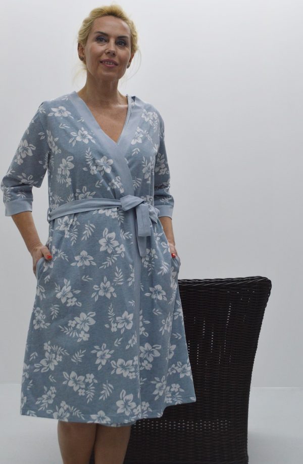 Robe estampado manga a 3/4