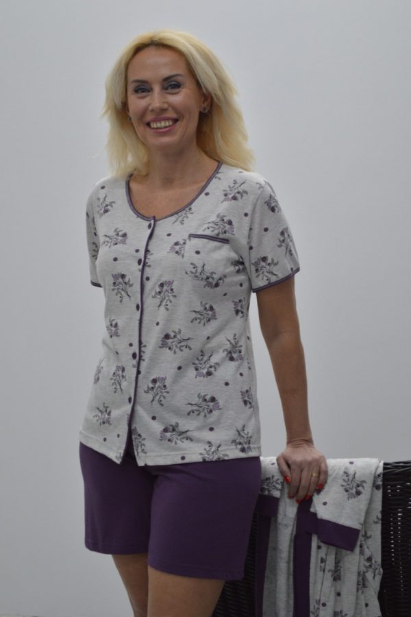 Pijama calção + camiseiro de manga curta