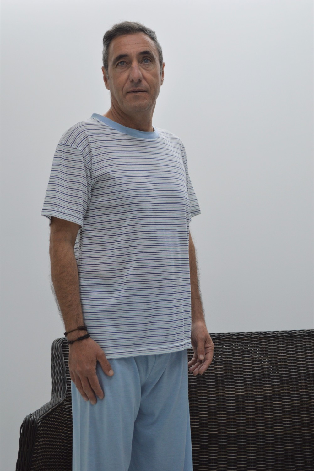 PIJAMA T-SHIRT MANGA CURTA + CALÇA, AZUL PIJAMA T-SHIRT MANGA CURTA + CALÇA, AZUL