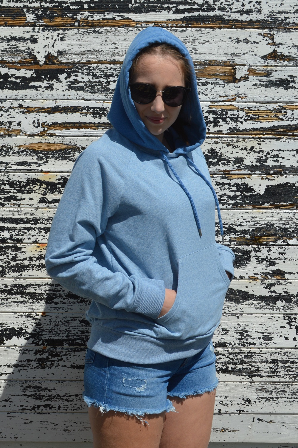 hoodie feminino azulina mescla hoodie feminino azulina mescla