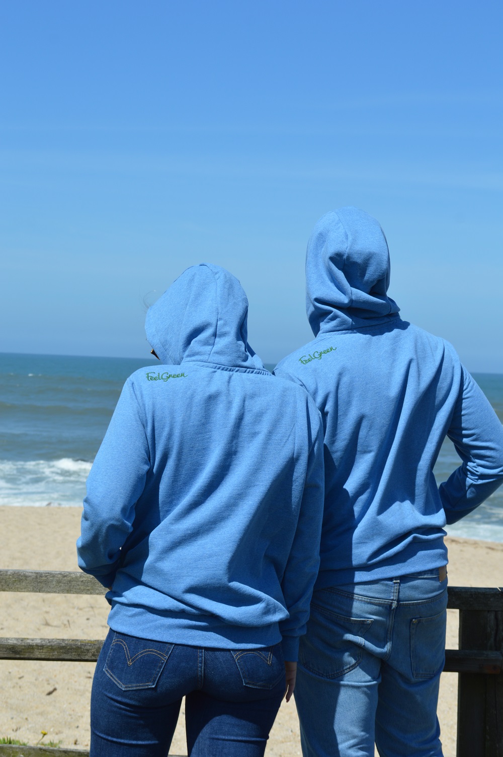 Hoodie unisexo azulina mescla Hoodie unisexo azulina mescla