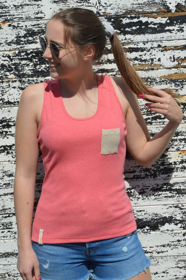 Top casual coral