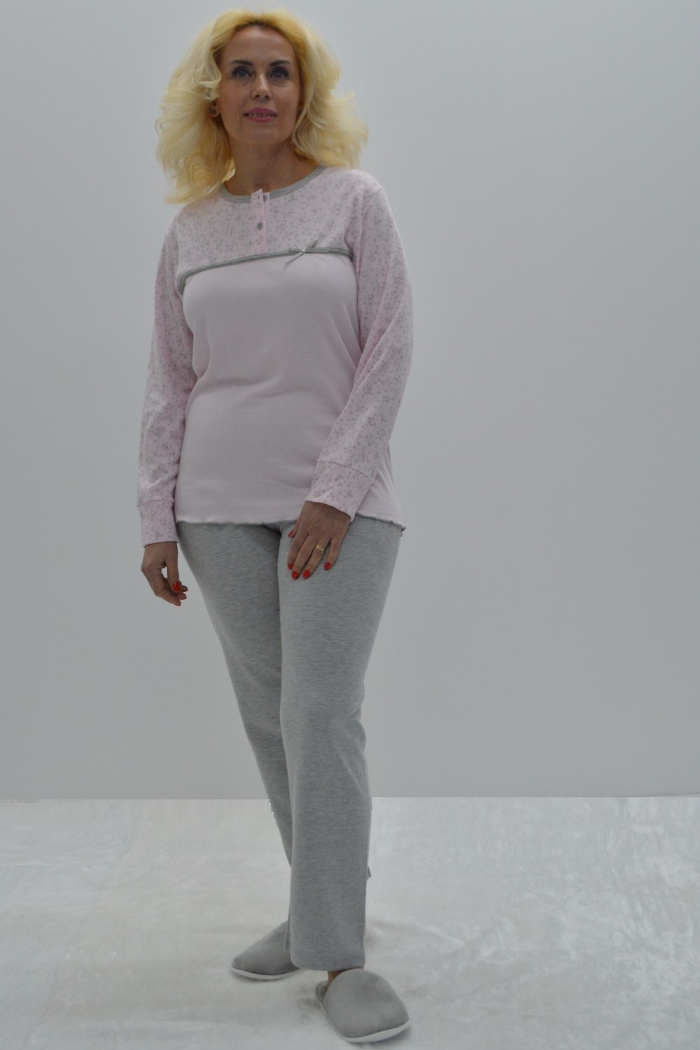 Pijama manga comprida cardado