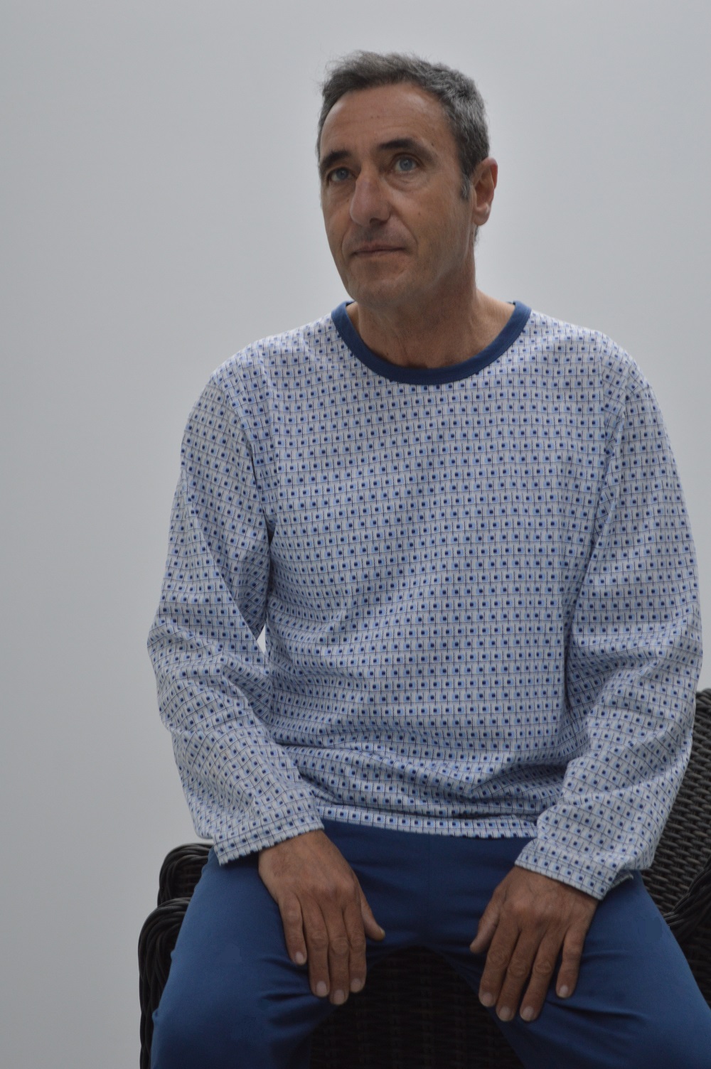 Pijama, Homem, azul