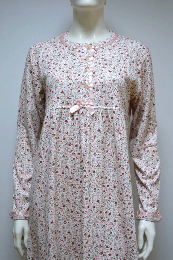 Camisa de dormir comprida, Estampada