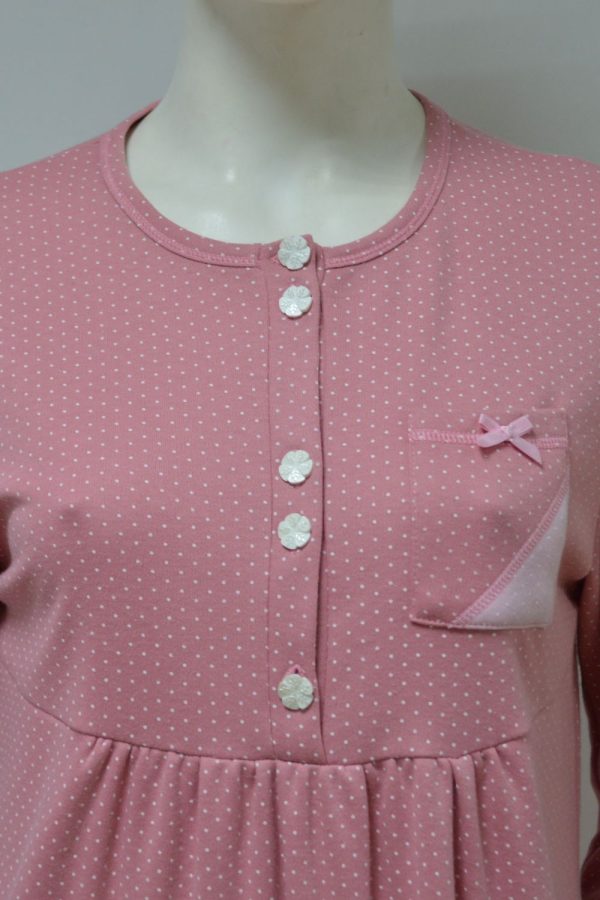 Camisa de dormir mulher manga comprida, Estampada