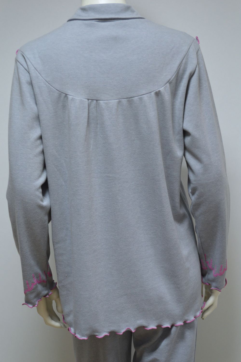 Pijama Mulher Casaco e Calça, Cinza Pijama Mulher Casaco e Calça, Cinza