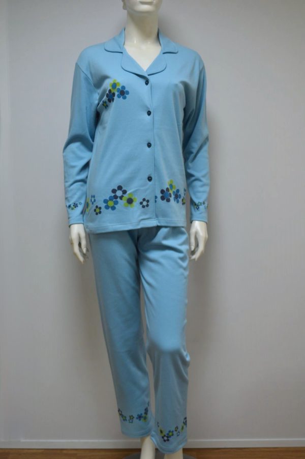 Pijama Senhora Casaco e Calças, Azul