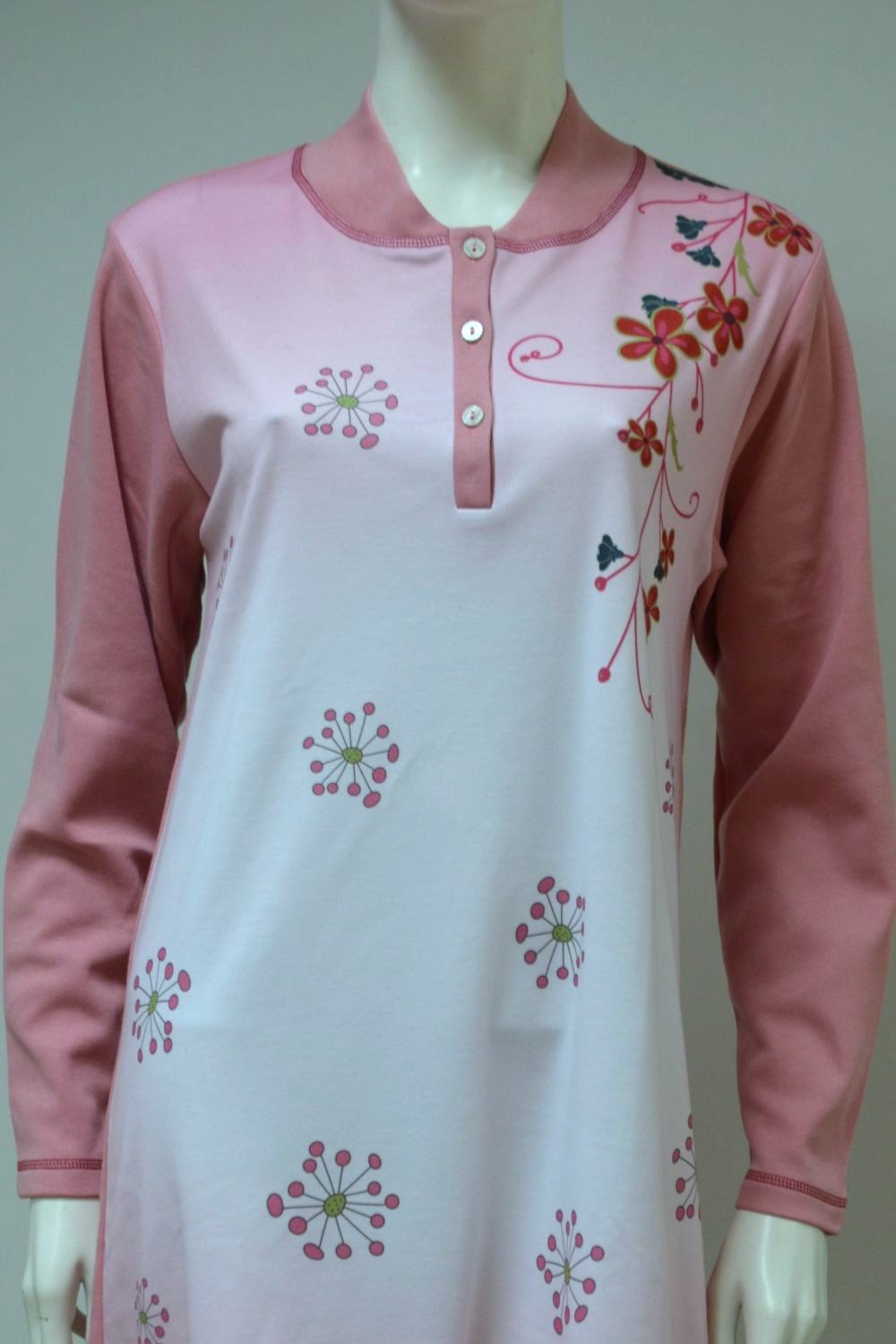 Camisa de dormir com carcela, Rosa Camisa de dormir com carcela, Rosa