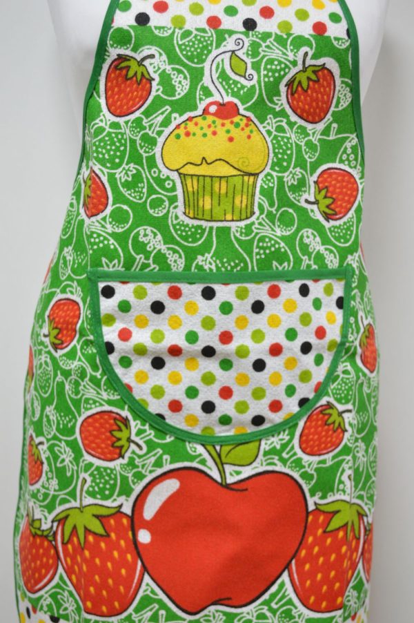 Avental felpo+PVC, Cupcake