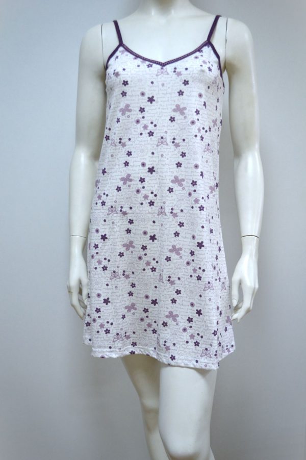 Camisa de dormir de alças, Estampada