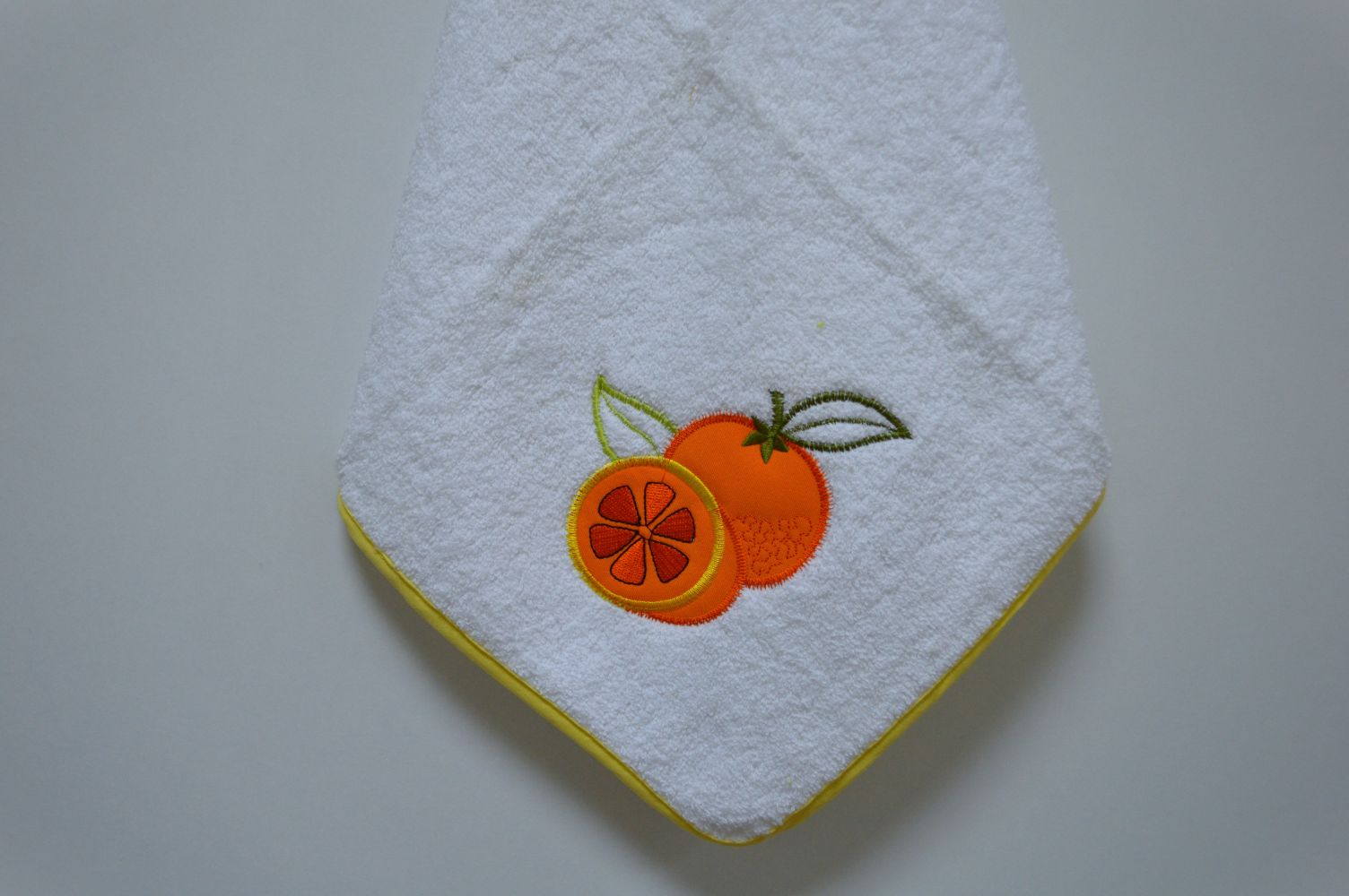 Pano de cozinha, Bordado Laranja Pano de cozinha, Bordado Laranja