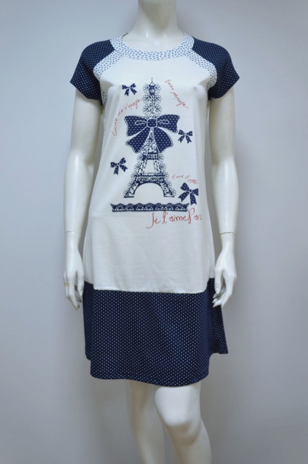 Camisa de Dormir Manga Curta, Liso / Estampado Camisa de Dormir Manga Curta, Liso / Estampado
