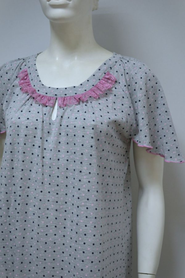Camisa de dormir longa, Estampada