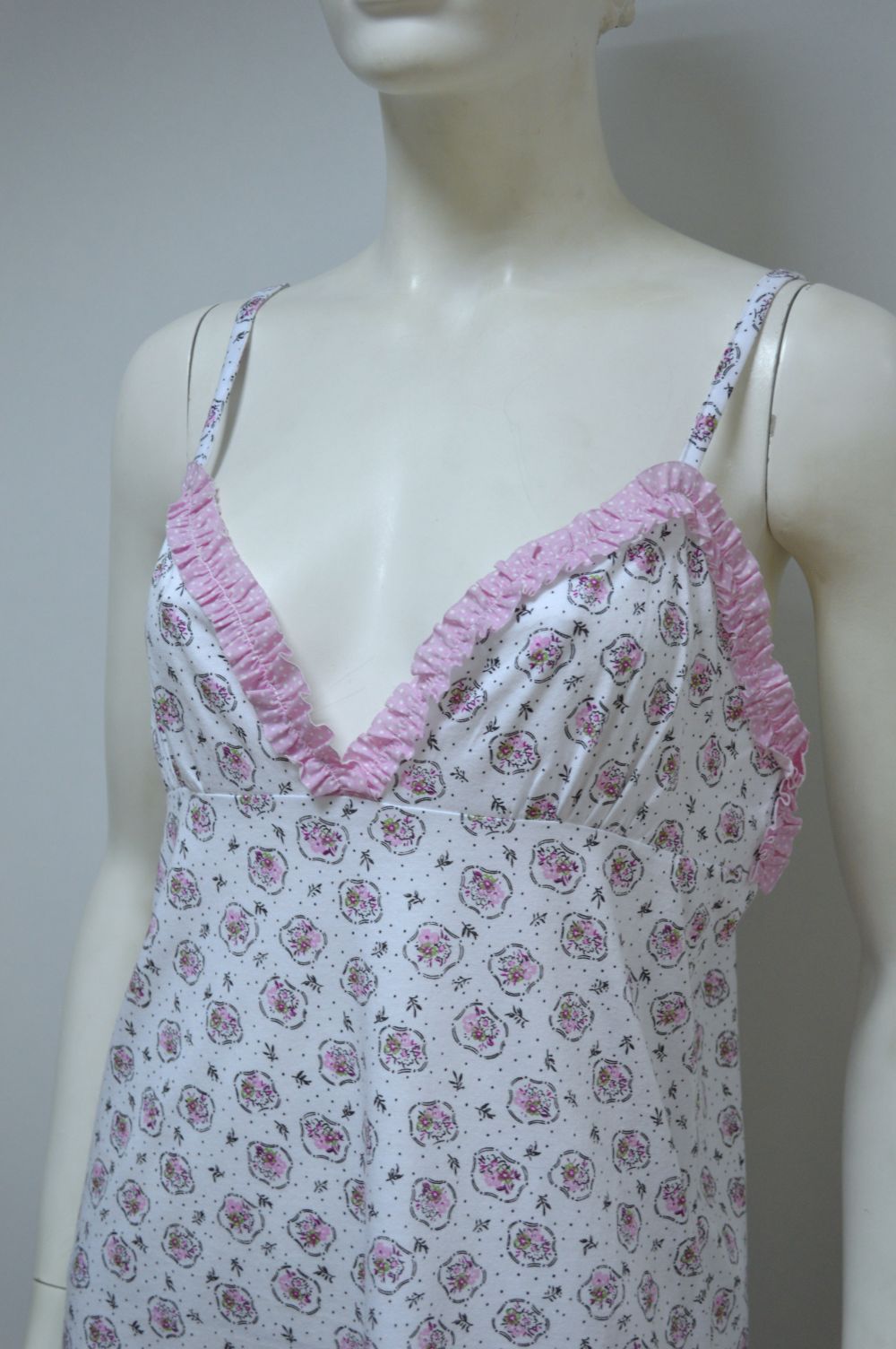 Camisa de dormir de alças, Estampada Camisa de dormir de alças, Estampada