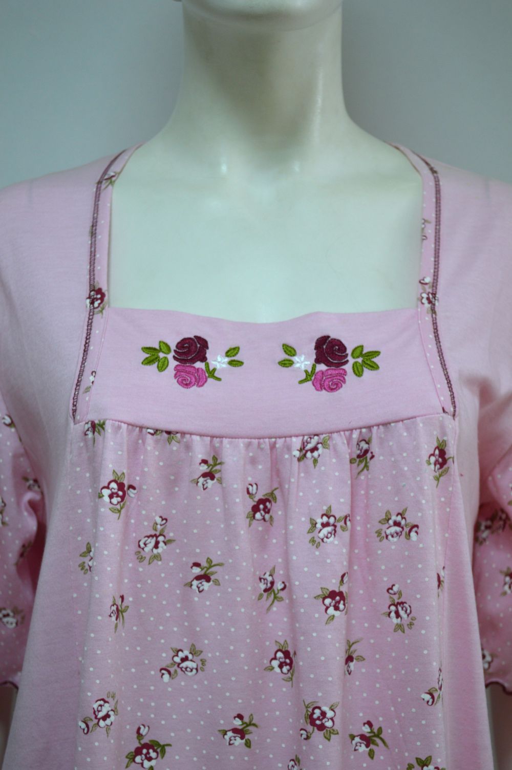 Camisa de noite comprida, Rosa Camisa de noite comprida, Rosa