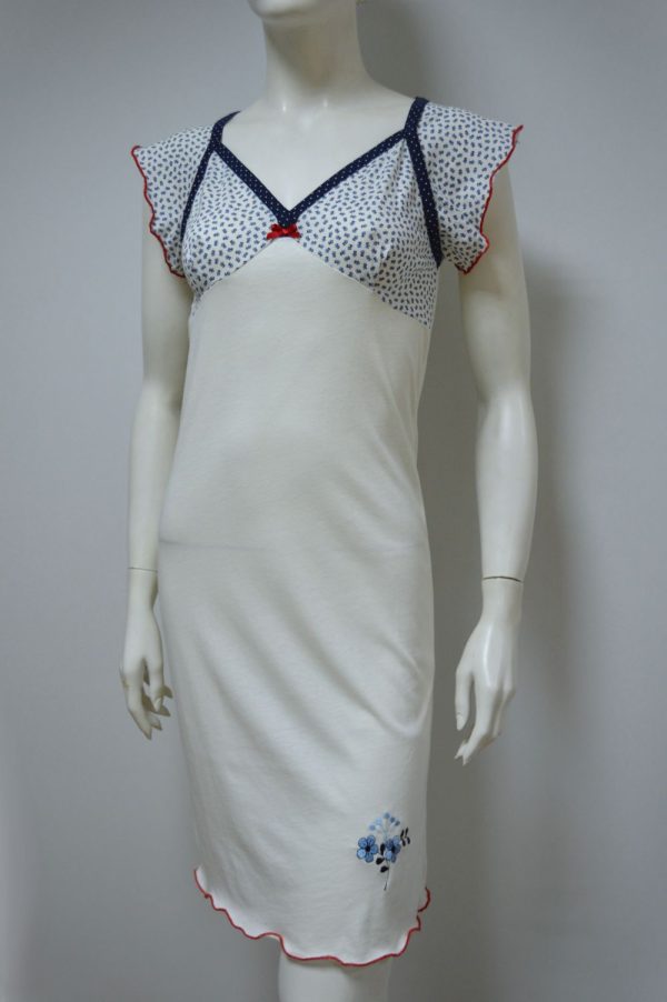 Camisa de senhora com bordado, Pérola
