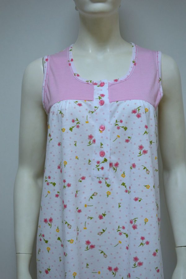 Camisa de dormir sem manga , Estampada