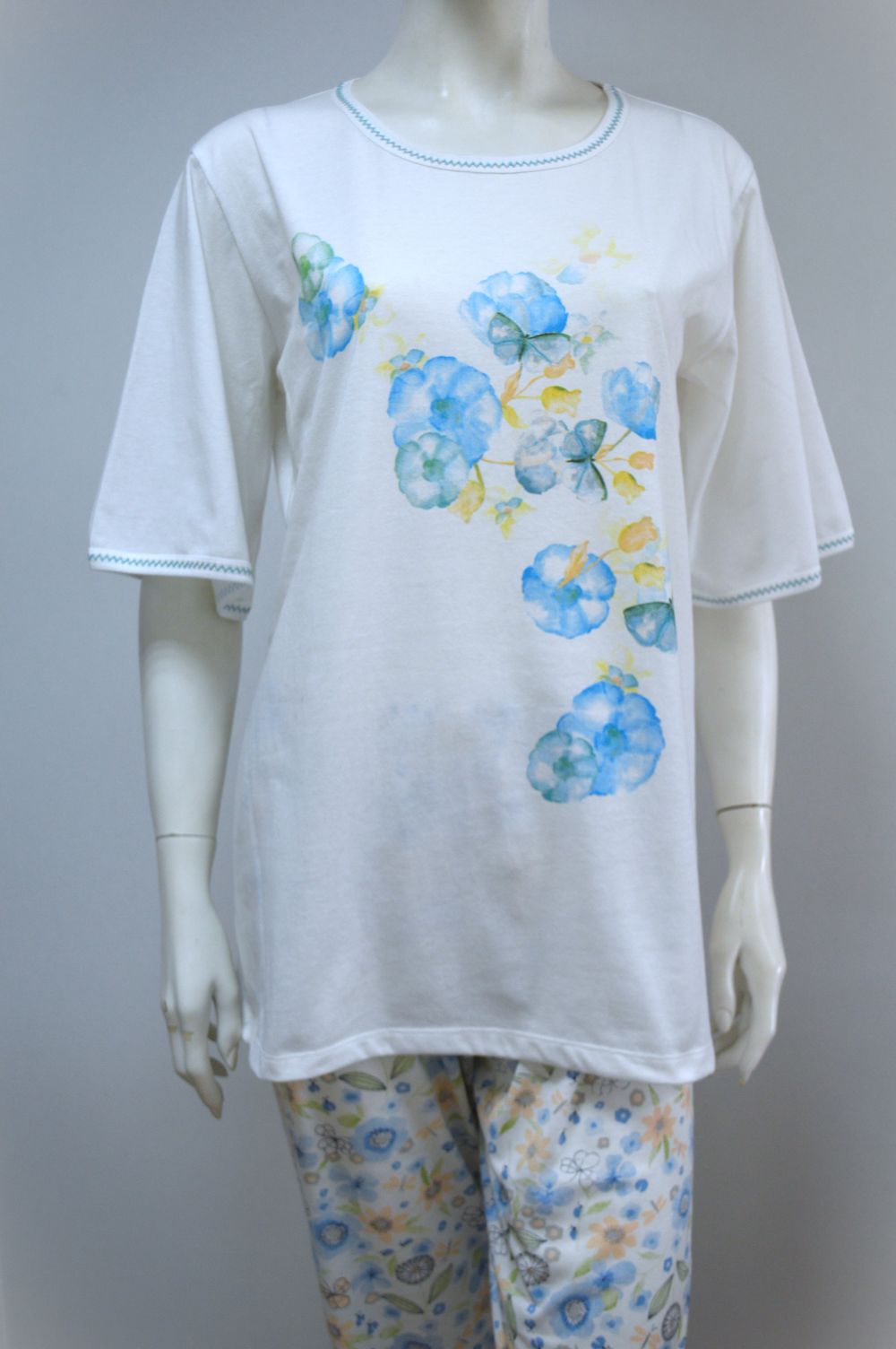 Pijama de Senhora de Manga Curta, Estampado Pijama de Senhora de Manga Curta, Estampado