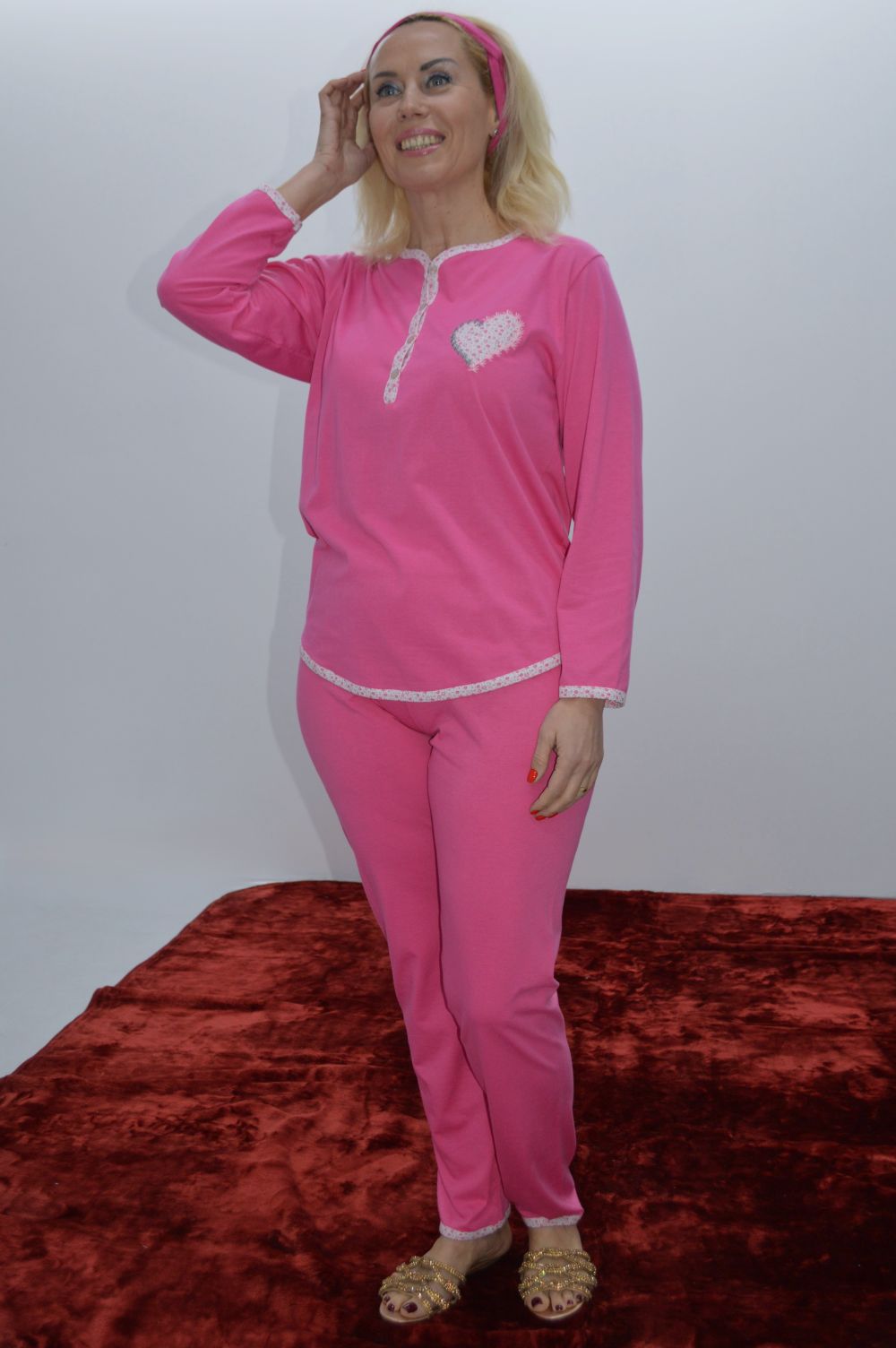 Pijama de senhora , Fúcsia Pijama de senhora , Fúcsia