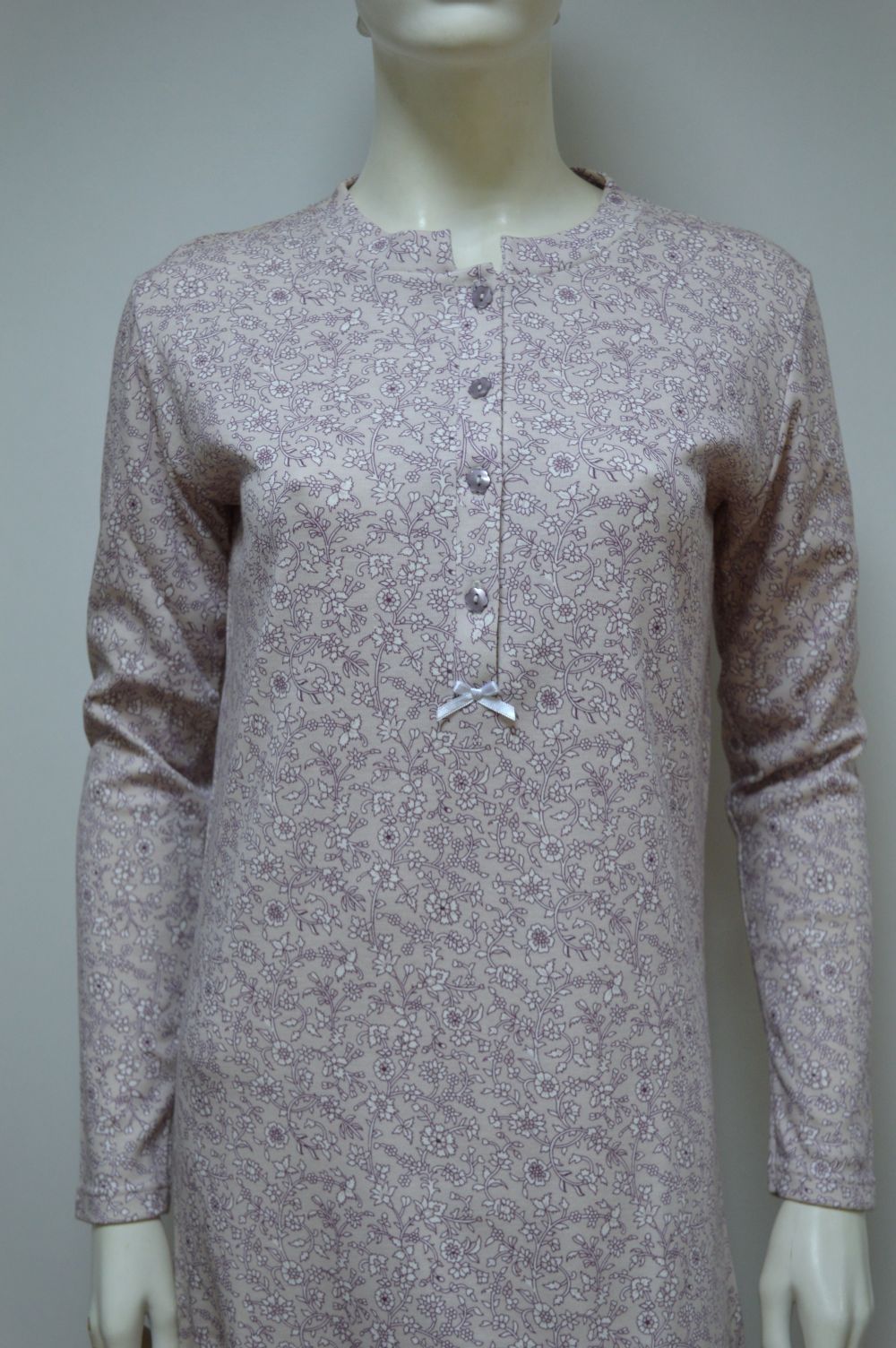 Camisa de dormir de senhora, estampado lilás Camisa de dormir de senhora, estampado lilás